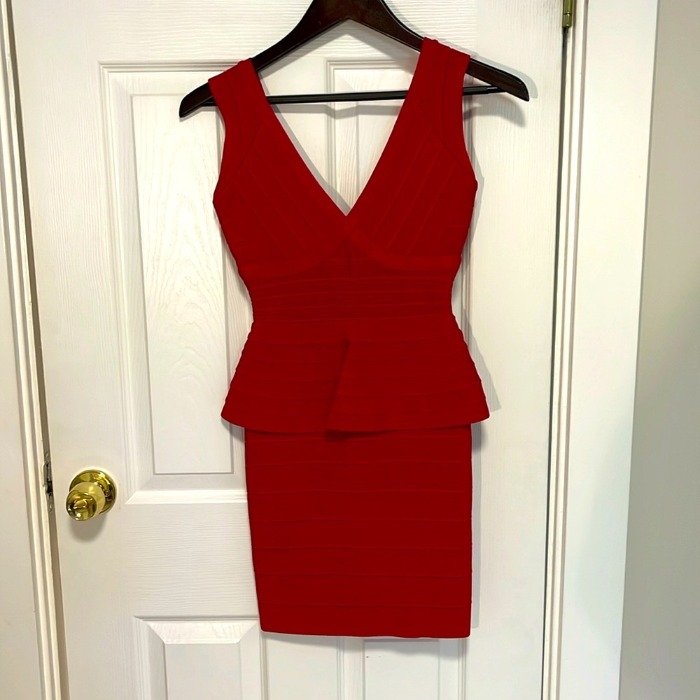 Herve Leger Red Dress